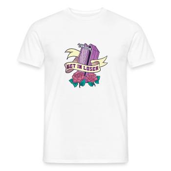 Get In Loser Coffin Kawaii Pastel Goth Aesthetic H - Men's T-Shirt - white - Front - AI Model Male 178 dark (178cm)