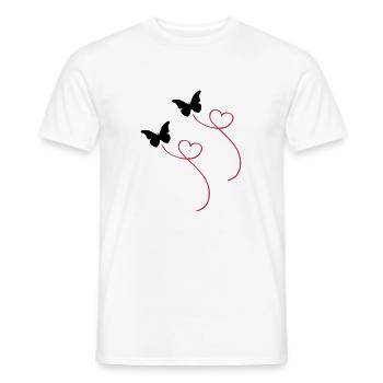 butterflies - Men's T-Shirt - white - Front - AI Model Male 178 dark (178cm)