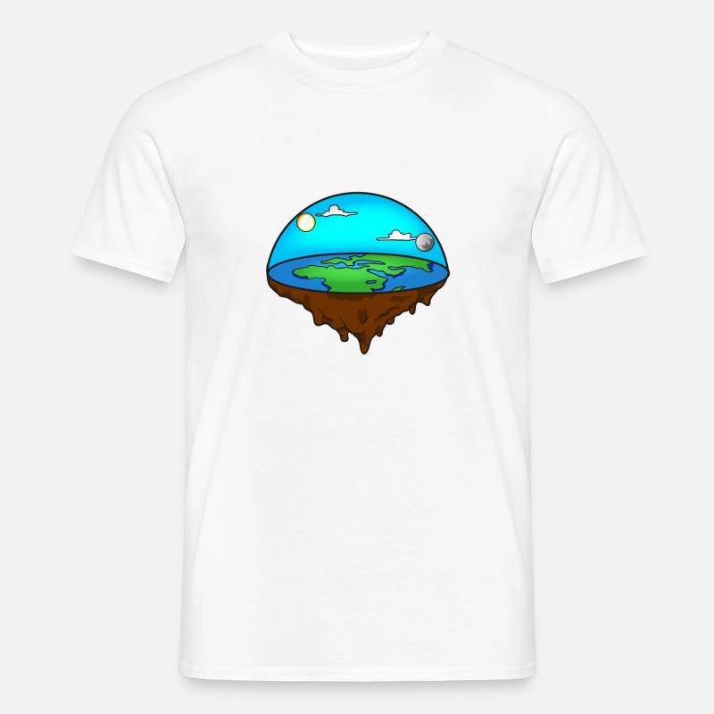 Flache Erde - Männer T-Shirt - Weiß