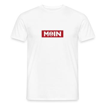 Moin norddeutsch Anker Balken Küste Hamburg - Männer T-Shirt - Weiß - Vorne - AI Model Male 178 dark (178cm)