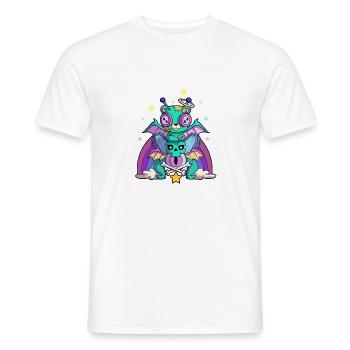 Pastel Goth Voodoo Doll Kawaii Japanese Teddy Bear - Men's T-Shirt - white - Front - AI Model Male 178 dark (178cm)