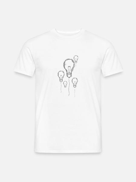 Glühbirnen Streetart Graffiti Sprühkunst - Männer T-Shirt - Weiß