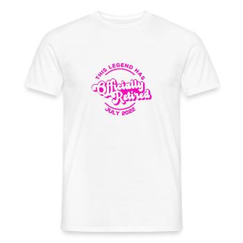 Retirement This Legend Retired July 2022 Funny Ret - Men's T-Shirt - white - Front - AI Model Male 178 dark (178cm)