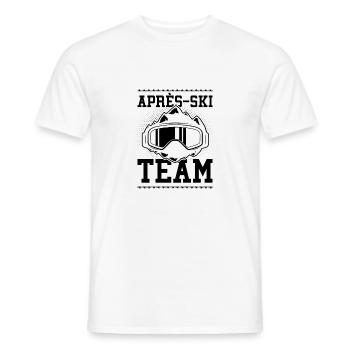 Après Ski Team - Men's T-Shirt - white - Front - AI Model Male 178 dark (178cm)