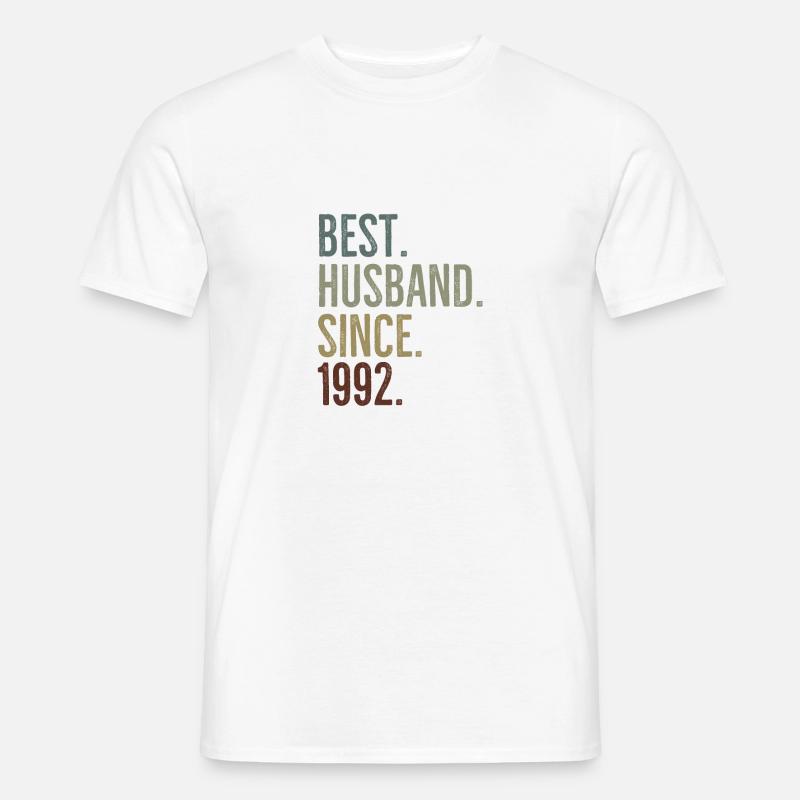 Bester Ehemann seit 1992 - Männer T-Shirt - Weiß
