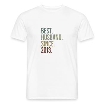 Best Husband Since 2013 - Men's T-Shirt - white - Front - AI Model Male 178 dark (178cm)
