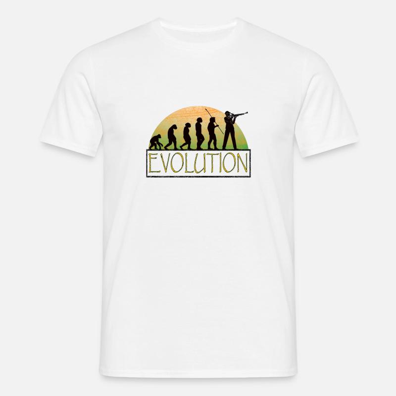 Evolution - Luftgewehr - Männer T-Shirt - Weiß