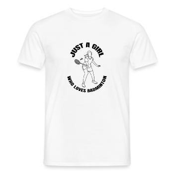 Badminton Fille Badminton Badminton Joueur - T-shirt homme - blanc - Devant - AI Model Male 178 dark (178cm)