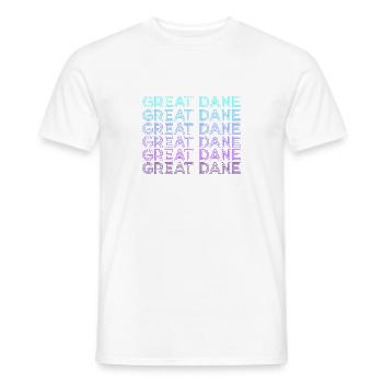 Grand Danois Rétro - T-shirt homme - blanc - Devant - AI Model Male 178 dark (178cm)