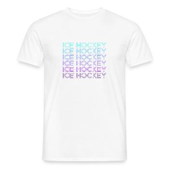 Eishockey Retro - Männer T-Shirt - Weiß - Vorne - AI Model Male 178 dark (178cm)