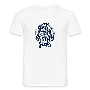 se mettre en forme ou rester malade - T-shirt homme - blanc - Devant - AI Model Male 178 dark (178cm)