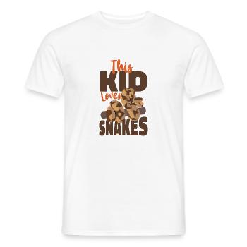 Serpent serpent que cet enfant aime - T-shirt homme - blanc - Devant - AI Model Male 178 dark (178cm)