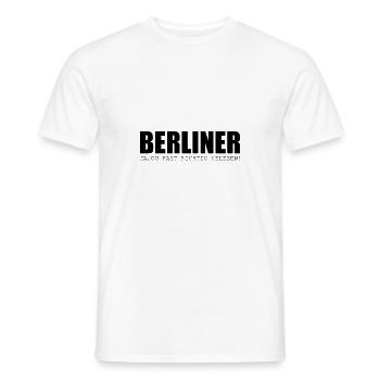 Berliner ja du hast richtig gelesen - Männer T-Shirt - Weiß - Vorne - AI Model Male 178 dark (178cm)