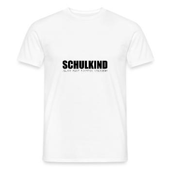 Schulkind ja du hast richtig gelesen - Männer T-Shirt - Weiß - Vorne - AI Model Male 178 dark (178cm)