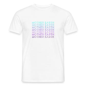 Mother Earth Solar System Retro - Men's T-Shirt - white - Front - AI Model Male 178 dark (178cm)