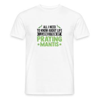 Mante religieuse mante mante mante mante - T-shirt homme - blanc - Devant - AI Model Male 178 dark (178cm)