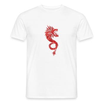Quetzalcoatl Aztec Maya Serpent à plumes - T-shirt homme - blanc - Devant - AI Model Male 178 dark (178cm)