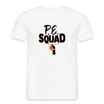 PE Squad Physical Education Staff Coach Teacher - Men's T-Shirt - white - Front - AI Model Male 178 dark (178cm)