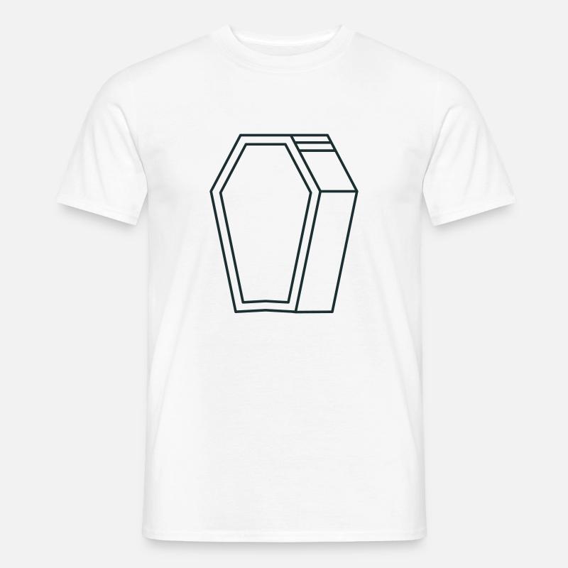 Sargform in 3D - Männer T-Shirt - Weiß