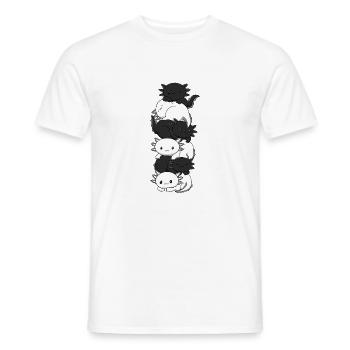 Drapeau hétérosexuel Axolotl Bunch Kawaii - T-shirt homme - blanc - Devant - AI Model Male 178 dark (178cm)