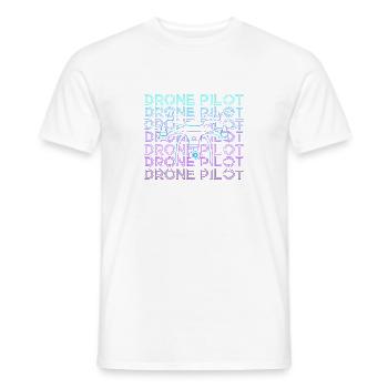 Drone Pilot Drone Flyer Retro Gift - Men's T-Shirt - white - Front - AI Model Male 178 dark (178cm)