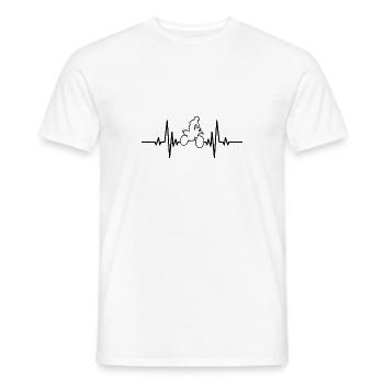 Motorcross Gift MotoCycliste Cyclomoteur - T-shirt homme - blanc - Devant - AI Model Male 178 dark (178cm)