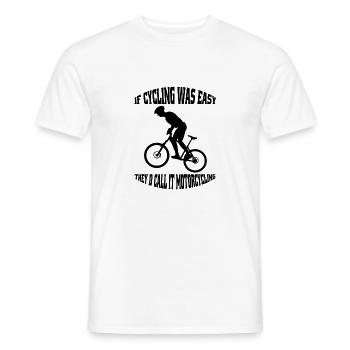 Bicycle Mountain Bike Cycling Cycling Tour Cycling - Men's T-Shirt - white - Front - AI Model Male 178 dark (178cm)