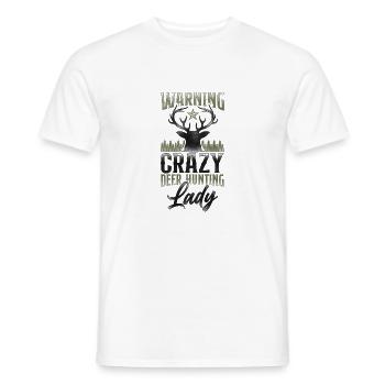 Buck Deer Hunting Hunter Girl - Männer T-Shirt - Weiß - Vorne - AI Model Male 178 dark (178cm)