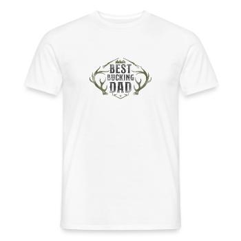 Buck Deer Hunting Hunter Father - Men's T-Shirt - white - Front - AI Model Male 178 dark (178cm)