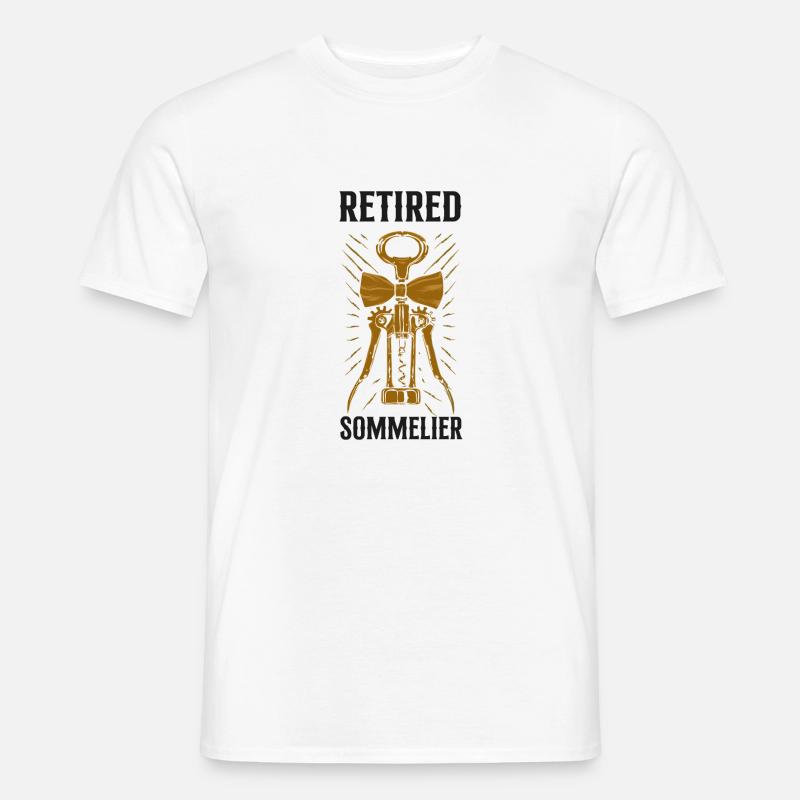 Sommelier Wine Drinking Tasting - Männer T-Shirt - Weiß
