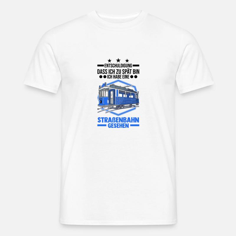 Straßenbahn Geschenk Straßenbahnfahrer Tram S-Bahn - Männer T-Shirt - Weiß