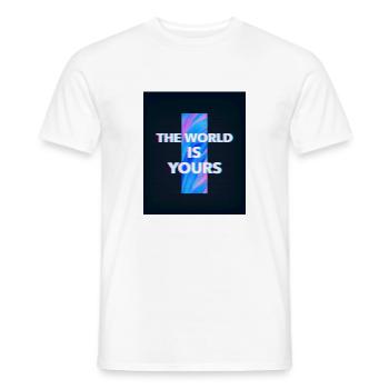 The world is yours - Männer T-Shirt - Weiß - Vorne - AI Model Male 178 dark (178cm)