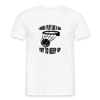 Basketball Player Basketball Woman Basketball Lover - Men's T-Shirt - white - Front - AI Model Male 178 dark (178cm)