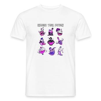 Choose Your Potion Halloween Party Meme Witch Fun - Men's T-Shirt - white - Front - AI Model Male 178 dark (178cm)