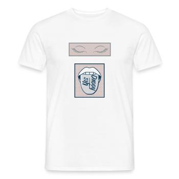 yes daddy blue - Men's T-Shirt - white - Front - AI Model Male 178 dark (178cm)