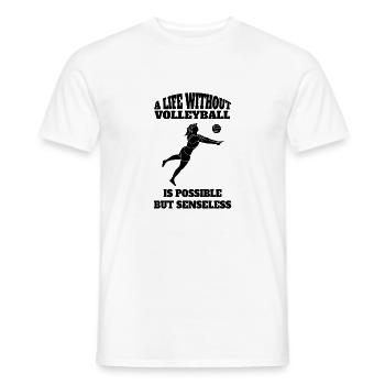 Beachvolleyball Volleyball Geschenk Volleyballer - Männer T-Shirt - Weiß - Vorne - AI Model Male 178 dark (178cm)