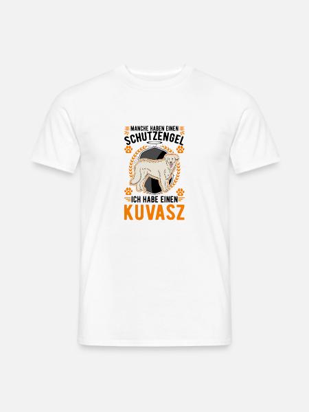 Kuvasz Schutzengel - Männer T-Shirt - Weiß