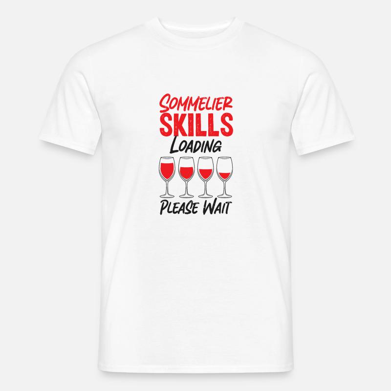 Sommelier Wine Drinking Tasting - Männer T-Shirt - Weiß