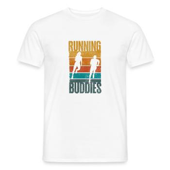Running Runner Half Marathon - Men's T-Shirt - white - Front - AI Model Male 178 dark (178cm)