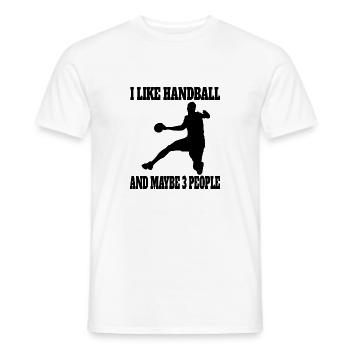 Club de handball Joueur de handball Joueur de handball Joueur de handball Handball - T-shirt homme - blanc - Devant - AI Model Male 178 dark (178cm)