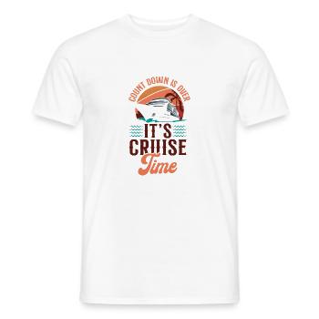 Cruise Ship Vacation Count Down Is - Men's T-Shirt - white - Front - AI Model Male 178 dark (178cm)
