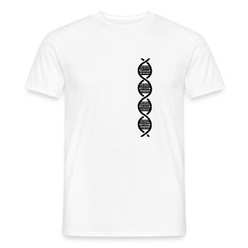Harmonica ADN noir pour harmoniciste - T-shirt homme - blanc - Devant - AI Model Male 178 dark (178cm)