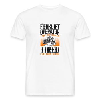 Certified Forklift Truck Operator - Männer T-Shirt - Weiß - Vorne - AI Model Male 178 dark (178cm)