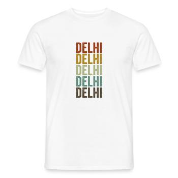 Delhi India Retro Vintage - Men's T-Shirt - white - Front - AI Model Male 178 dark (178cm)