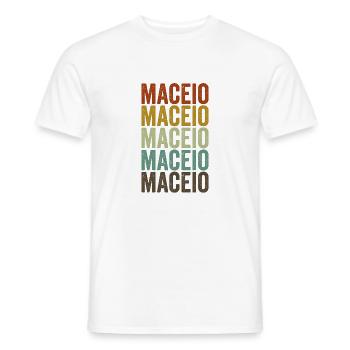 Maceio Brésil Rétro Vintage - T-shirt homme - blanc - Devant - AI Model Male 178 dark (178cm)