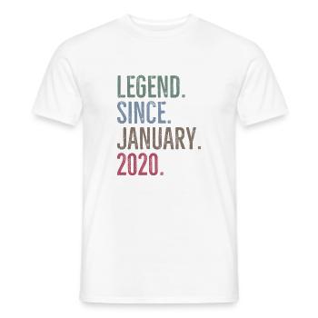 Legende seit Januar 2020 - Männer T-Shirt - Weiß - Vorne - AI Model Male 178 dark (178cm)