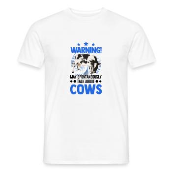 Peut parler spontanément de Vaches Vaches D’élevage Vaches - T-shirt homme - blanc - Devant - AI Model Male 178 dark (178cm)
