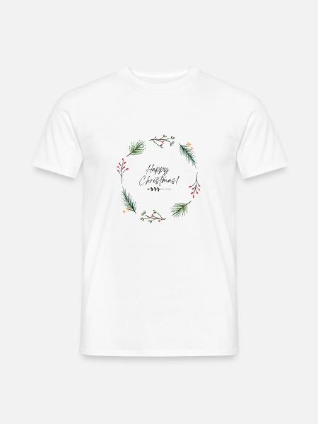 Happy Christmas - Männer T-Shirt - Weiß