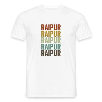 Raipur India Retro Vintage - T-shirt homme - blanc - Devant - AI Model Male 178 dark (178cm)