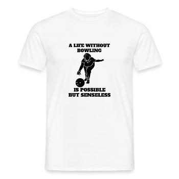 Bowling Bowling Bowling Ball Bowler Bowling Cadeau - T-shirt homme - blanc - Devant - AI Model Male 178 dark (178cm)